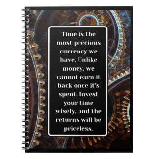 Time is precious notebook