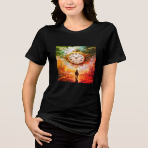Time Is Running Out Male/Female Short Sleeve Tri-Blend Shirt