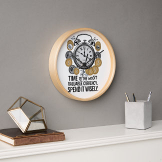 Time is the Most Valuable Currency Clock