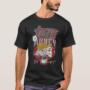 Time is Valuable Fire Red 3s Matching T-Shirt