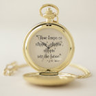 "Time Keeps on Slippin' " Gold Pocket Watch
