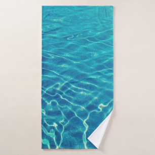Time lapse photography of blue body of water bath towel