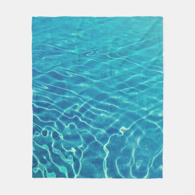 Time lapse photography of blue body of water fleece blanket (Front)