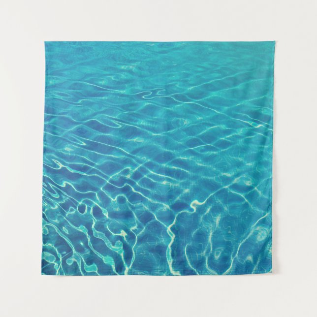 Time lapse photography of blue body of water tapestry (Front)