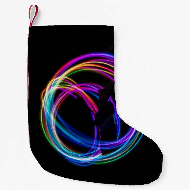 Time-lapse photography of lights small christmas stocking (Front)