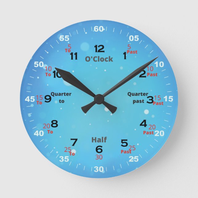 Time Learning  Round Clock (Front)
