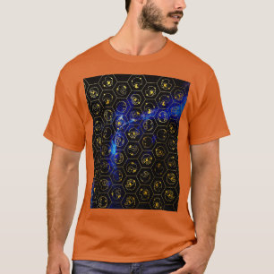 Time Lord Alphabet blue Graphic  T-Shirt