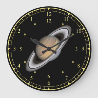 Time Machine ~ Beautiful Planet Saturn ~ Large Clock