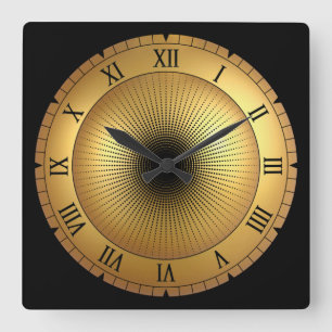 Time Machine ~ Black Hole ~ Time Travel ~  Square Wall Clock