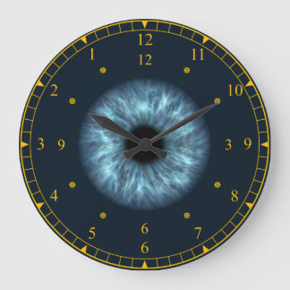 Time Machine ~ Blue Eyeball Black Hole ~ Large Clock