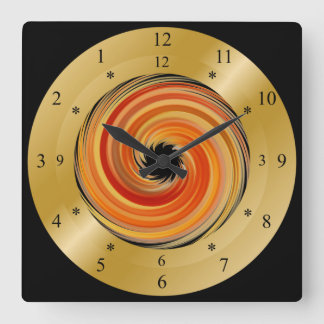 Time Machine Clock ~ Spiral Vortex Orange ~ * ~