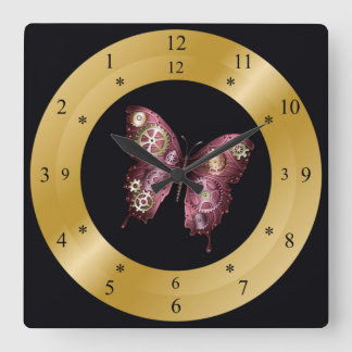 Time Machine Clock ~ Steampunk~ Butterfly~ Gears ~
