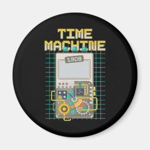 Time Machine Retro Vintage Time Travelling Gift Magnet