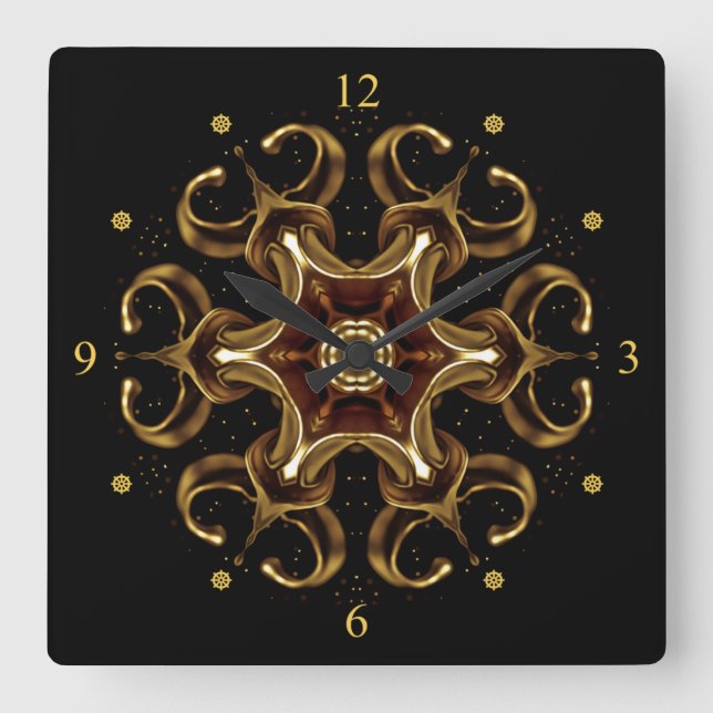 Time Machine Spacecraft V 02 ~ * ~   Square Wall Clock (Front)
