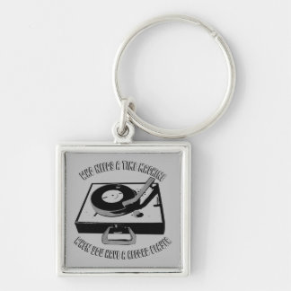 Time Machine Vinyl Record Player Turntable Key Ring