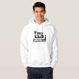 Time Man White  Hoodie