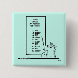 Time Management 15 Cm Square Badge