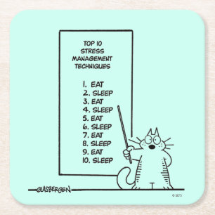 Time Management Square Paper Coaster