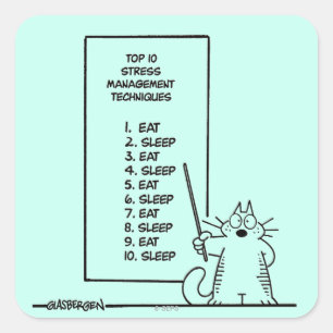 Time Management Square Sticker