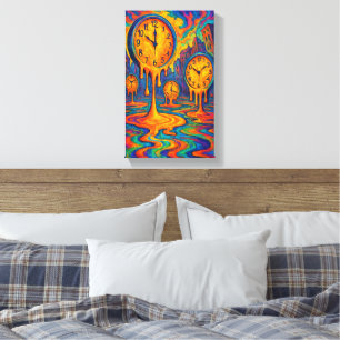 Time Meltdown – Surreal Abstract Clock Canvas