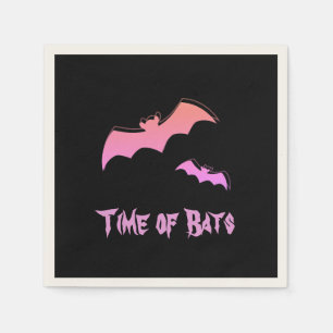 Time of Bats - Pink & Purple Abstract Pop Art Napkin