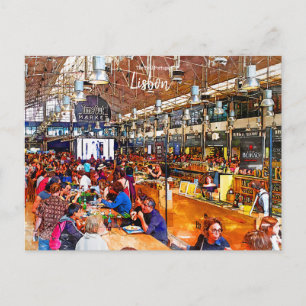 Time out Market Lisbon Portugal  Postcard