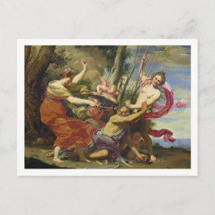 Time Overcome by Youth and Beauty Postcard