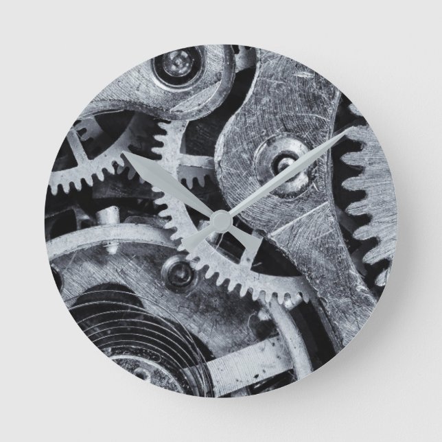 Time Piece Mechanics Round Clock (Front)