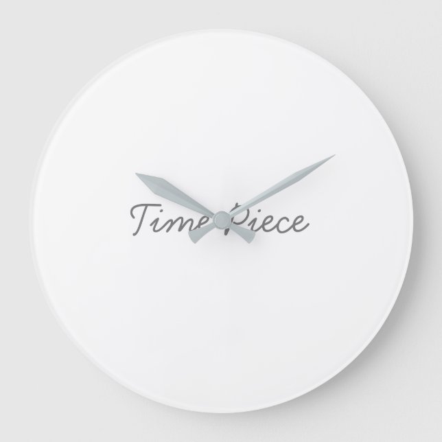 Time Piece Printed Grey Hand Colour Stylish Look Large Clock (Front)