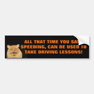 Time Saved Speeding Can Be Used On Driving Lessons Bumper Sticker