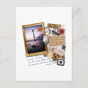 "Time" Scrapbook/Collage Postcard