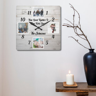 Time Spent Together Is Time Well Spent Photo  Square Wall Clock