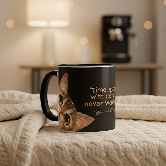 Time Spent With Cats Is Never Wasted Mug (Creator Uploaded)