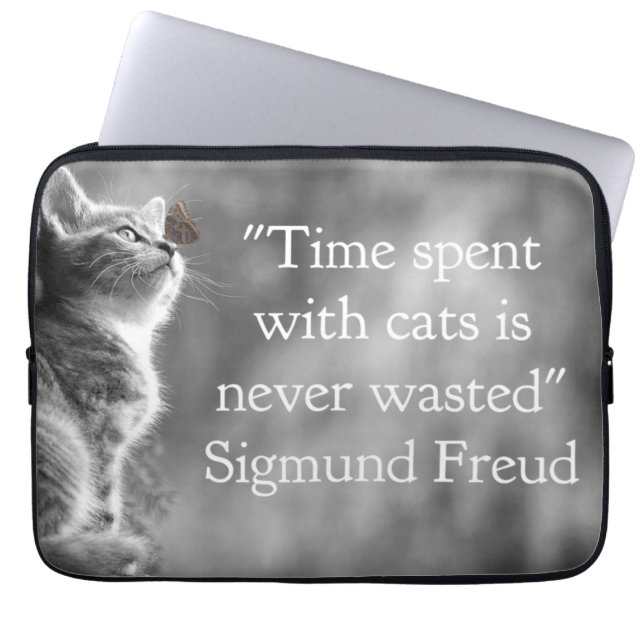 Time Spent with Cats . . .  Laptop Sleeve (Front)