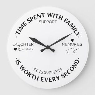 Time Spent with the Family  Large Clock