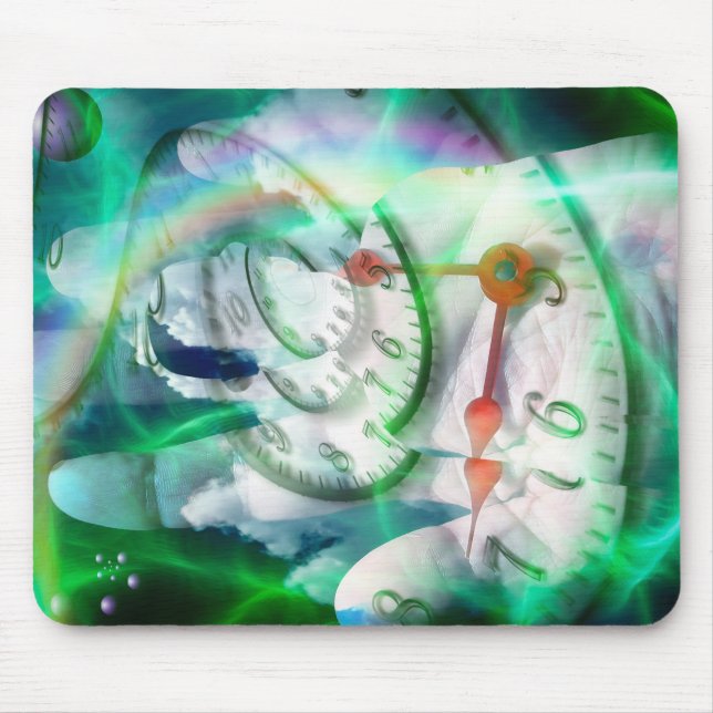 Time spiral in human hand mouse mat (Front)