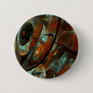 Time Split Abstract Art 6 Cm Round Badge
