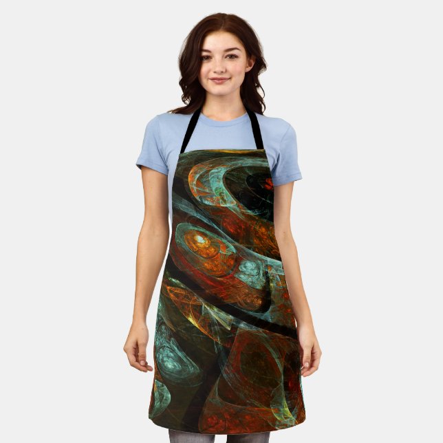 Time Split Abstract Art Apron (Worn)