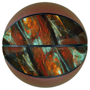 Time Split Abstract Art Basketball