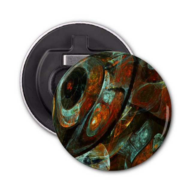 Time Split Abstract Art Bottle Opener (Front)
