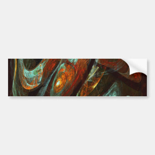 Time Split Abstract Art Bumper Sticker