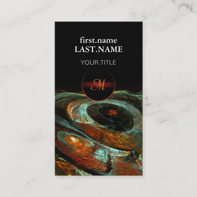 Time Split Abstract Art Business Card (Front)