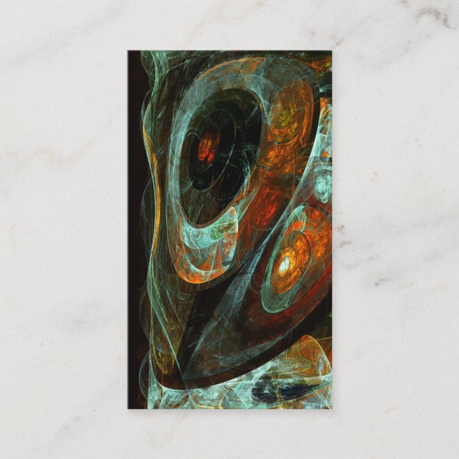 Time Split Abstract Art Business Card (Front)