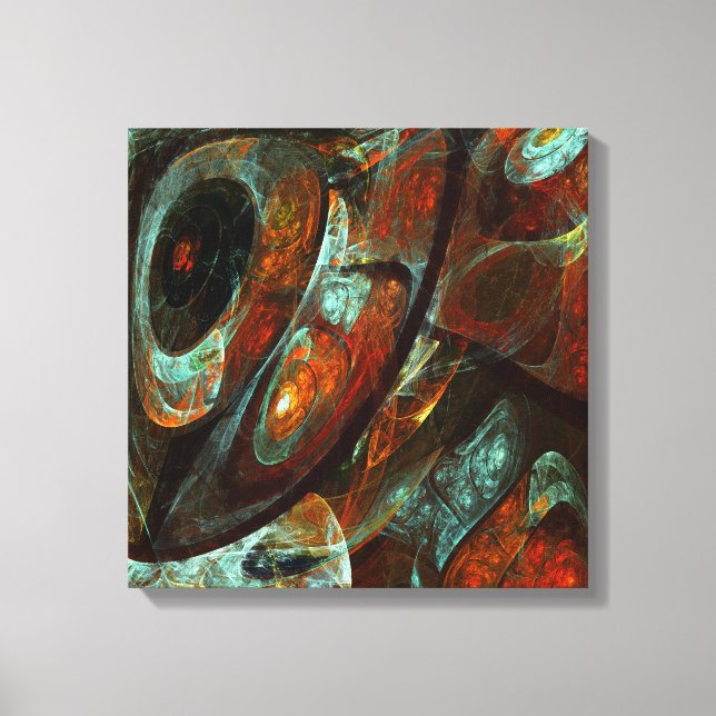 Time Split Abstract Art Canvas Print (Front)