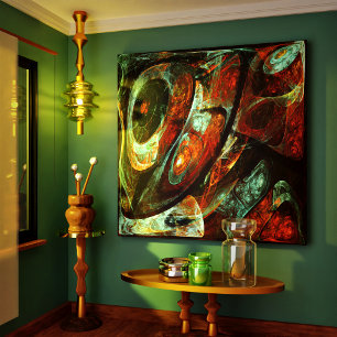 Time Split Abstract Art Canvas Print
