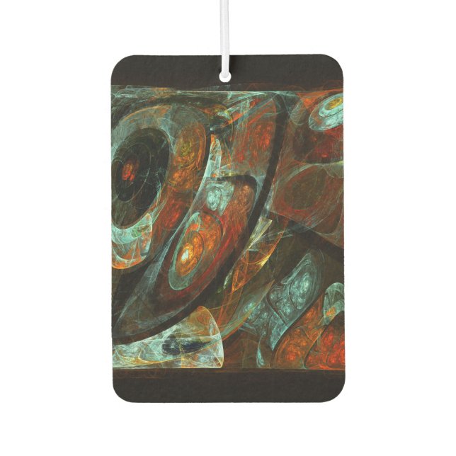 Time Split Abstract Art Car Air Freshener (Front)