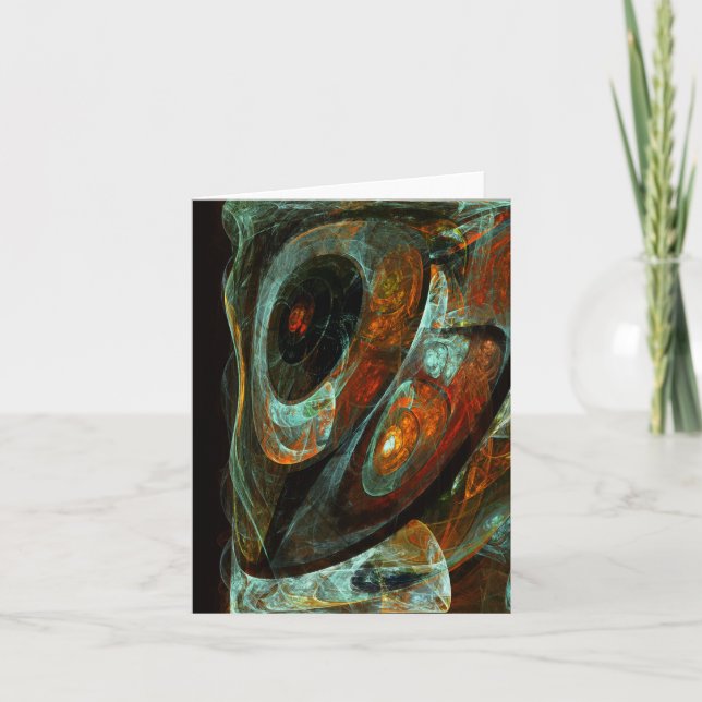 Time Split Abstract Art Card (Front)