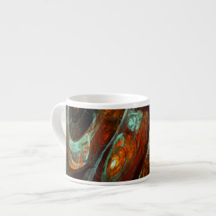 Time Split Abstract Art Espresso Cup