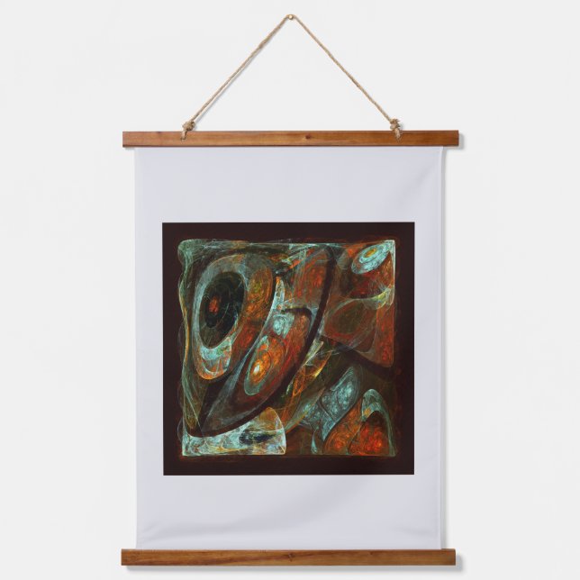 Time Split Abstract Art Hanging Tapestry (Front)
