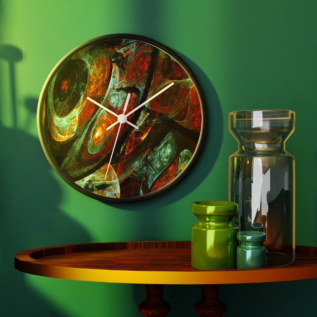 Time Split Abstract Art Large Clock (Time Split Abstract Art Clock)